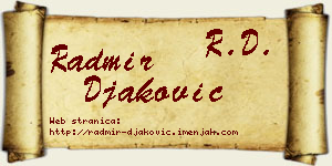 Radmir Đaković vizit kartica